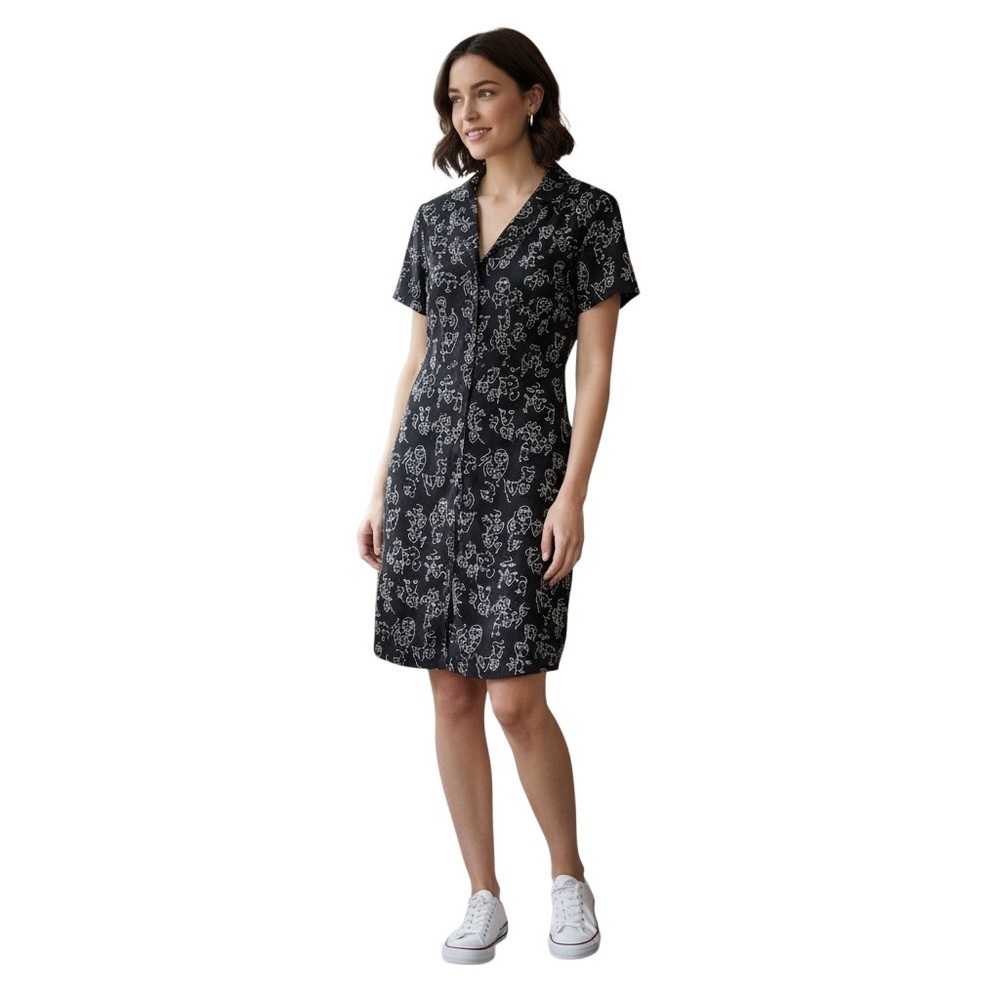 a new day Black and White Floral Mini Dress